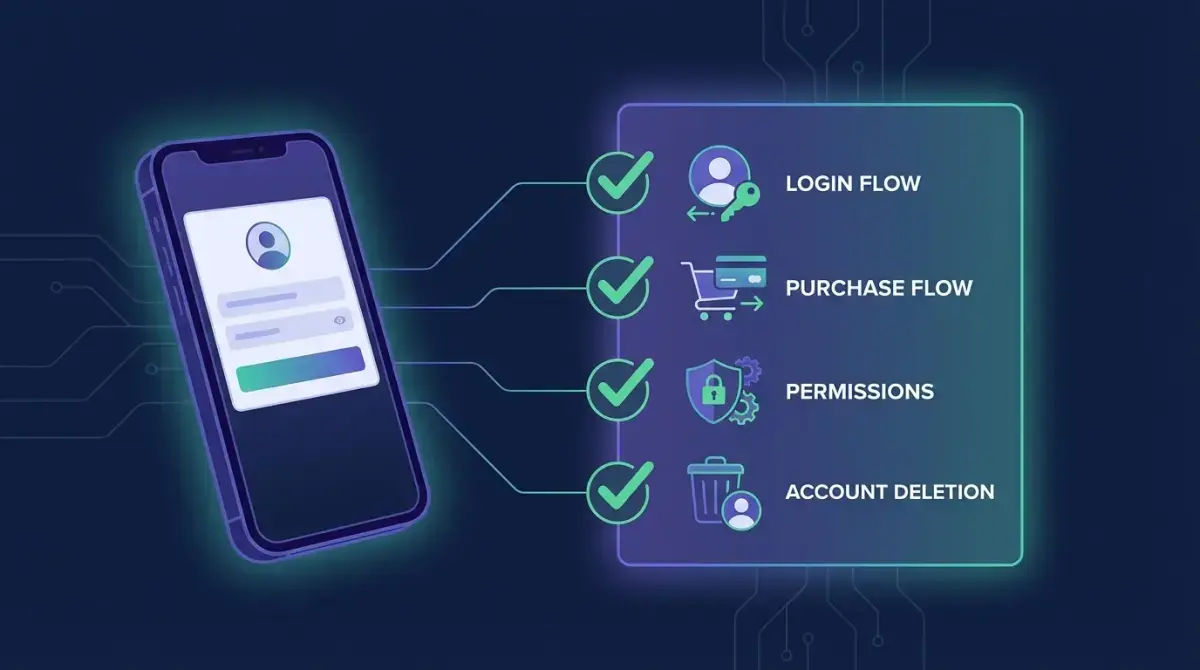 Checklist of what to record for App Store review