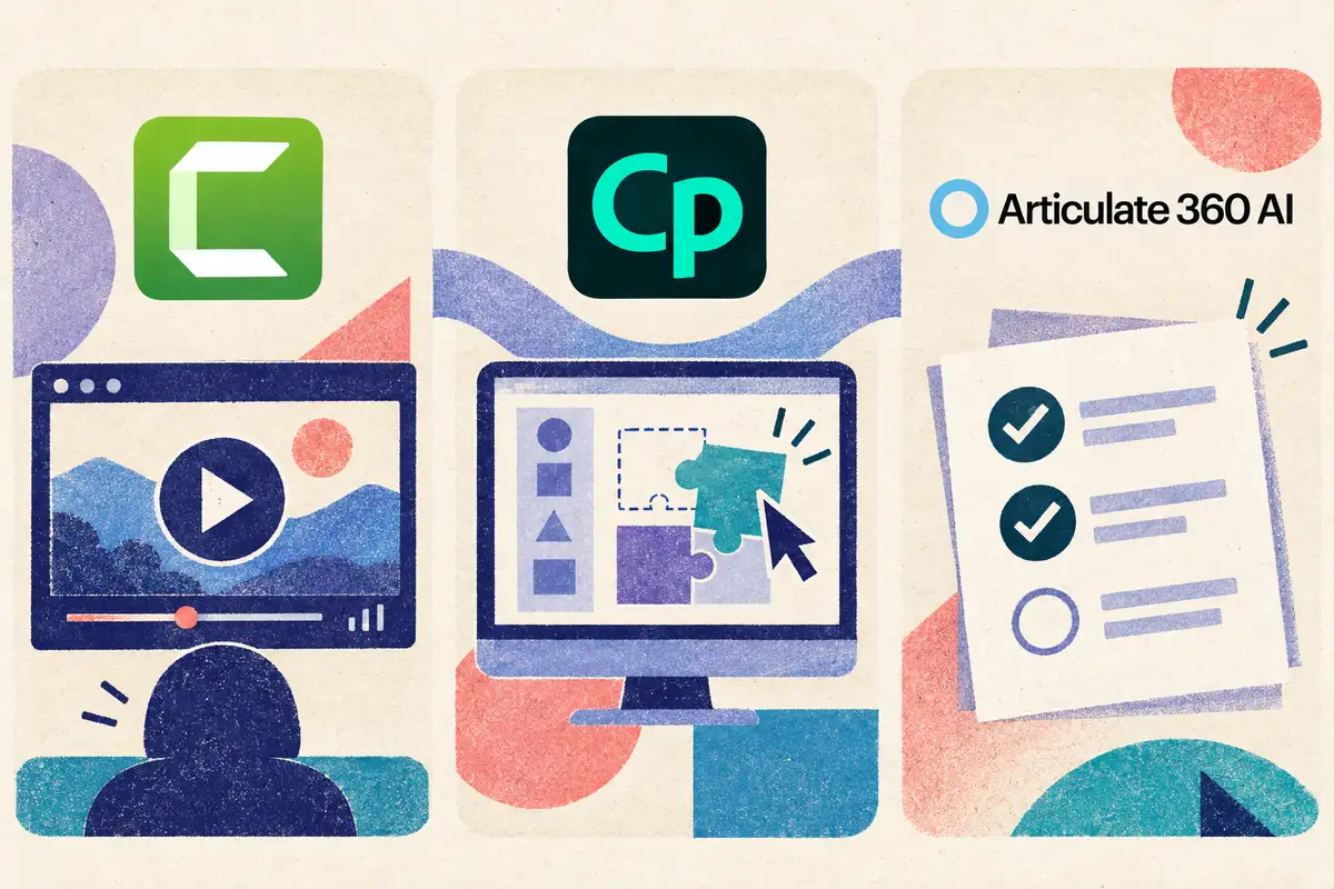 Watch, practise, or assess — three different L&D outputs