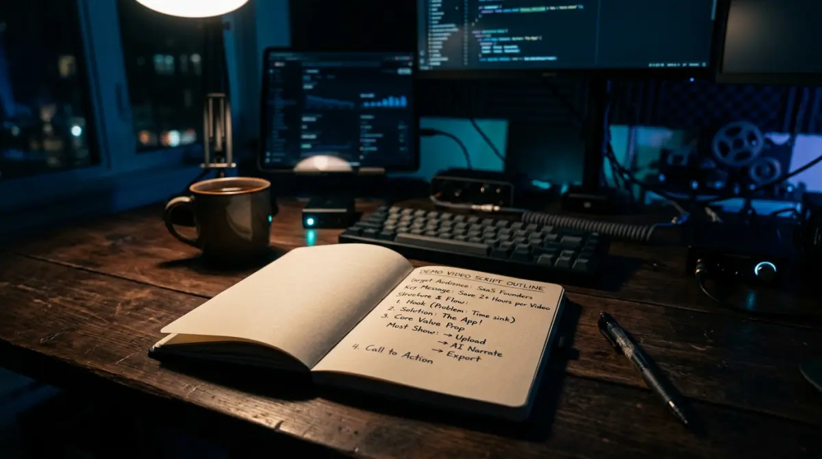Demo video planning workspace