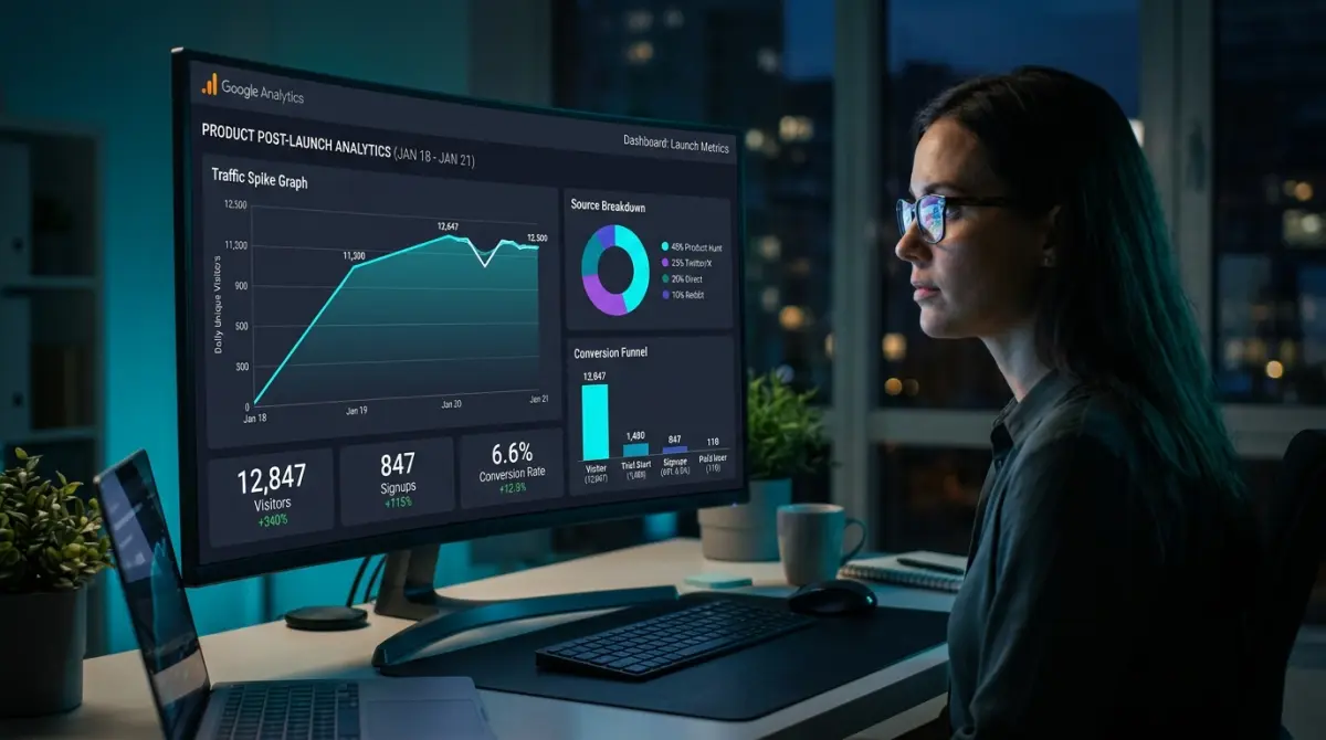 Post-launch analytics dashboard