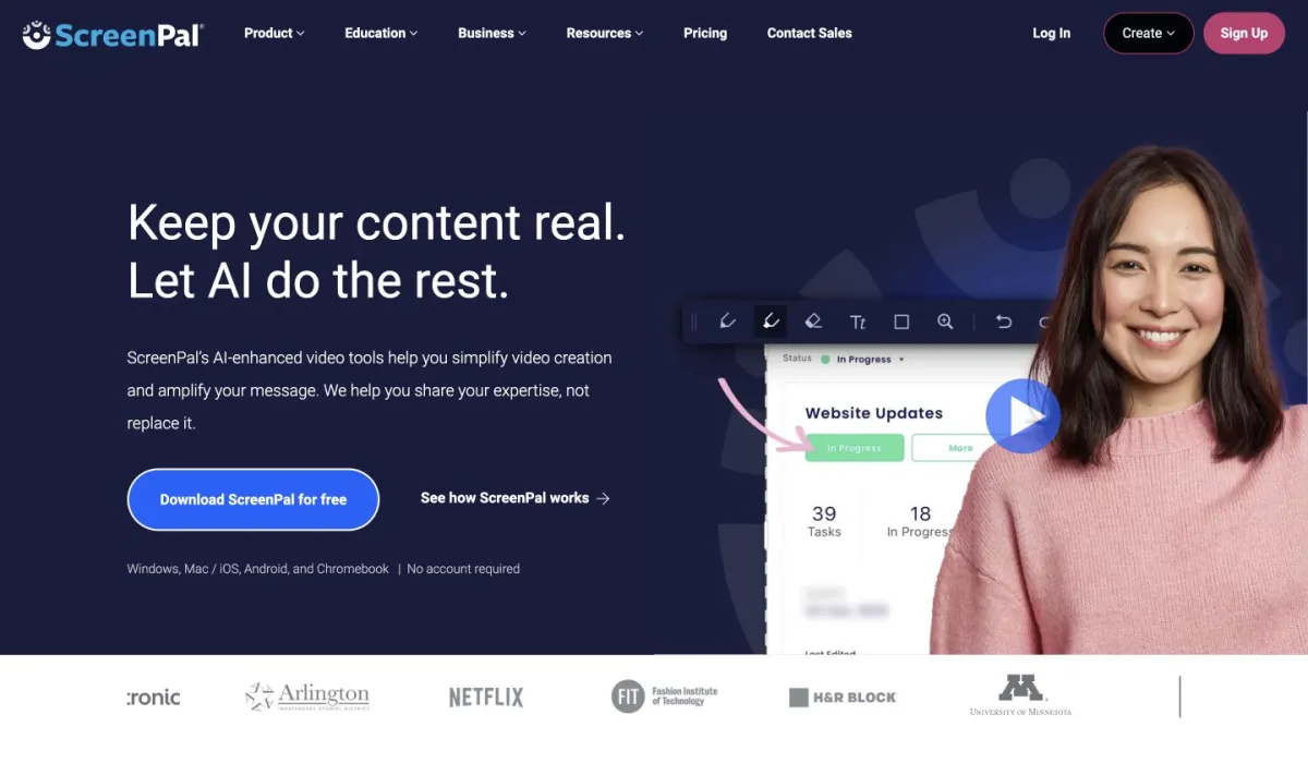 ScreenPal homepage
