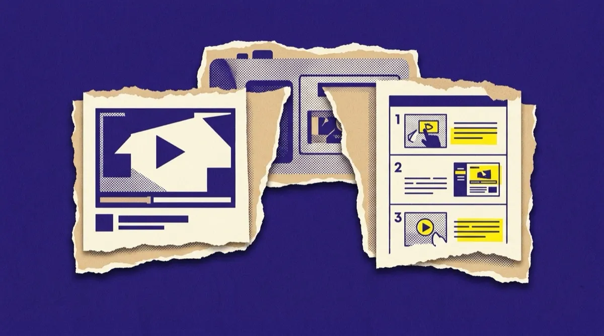 One recording producing a video and a step-by-step article side by side